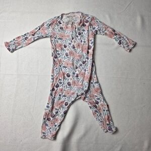 magnetic me girl's floral sleeper 3-6 months 12-16 lbs